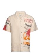 Lemon Kreme Cuban Shirt Tops Shirts Short-sleeved Beige Percival