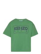 Short Sleeves Tee-Shirt Tops T-shirts Short-sleeved Green Kenzo