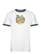 Aloha Dot Front Ringer T-Shirt Tops T-shirts Short-sleeved White Santa...