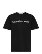 Inst. Logo Ss T-Shirt Tops T-shirts Short-sleeved Black Calvin Klein