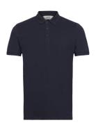 Sdathen Ss Tops Polos Short-sleeved Navy Solid