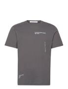Multiplacement Text Tee Tops T-shirts Short-sleeved Grey Calvin Klein ...