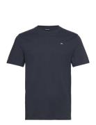 M Cotton Blend T-Shirt Designers T-shirts Short-sleeved Navy J. Lindeb...