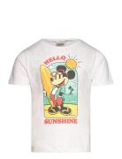 Short-Sleeved T-Shirt Tops T-shirts Short-sleeved White Mickey Mouse