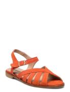 Sandals - Flat - Open Toe - Op Flate Sandaler Orange ANGULUS