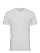 Tonic V-Neck Tops T-shirts Short-sleeved White AllSaints