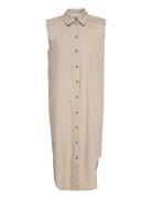 Slvesper Shirt Dress Knelang Kjole Beige Soaked In Luxury