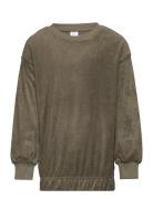 Sweater Terry Tops Sweat-shirts & Hoodies Sweat-shirts Khaki Green Lin...