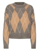 Argyle Wool Blend Jumper Tops Knitwear Jumpers Multi/patterned Esprit ...