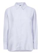 Over D Oxford Shirt Tops Shirts Long-sleeved Blue Gina Tricot