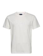 Reg Tonal Shield Ss T-Shirt Tops T-shirts Short-sleeved White GANT
