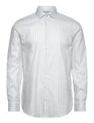 Bengal Dobby Slim Shirt Tops Shirts Business Blue Michael Kors