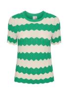 Yasbee Ss Knit Top Tops Knitwear Jumpers Green YAS