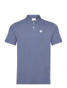 Basic Badge Polo - Gots/Vegan Tops Polos Short-sleeved Blue Knowledge ...