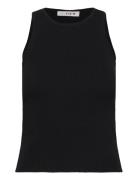 Rib Knit Tank Top Tops T-shirts & Tops Sleeveless Black A-View