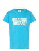 Single Organic Tuvina Tee Tops T-shirts Short-sleeved Blue Mads Nørgaa...