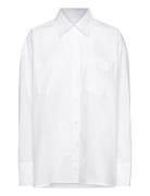 Poplin Over D Shirt Tops Shirts Long-sleeved White REMAIN Birger Chris...