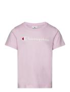 Crewneck T-Shirt Sport T-shirts Short-sleeved Pink Champion