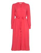Byjosa Long Shirt Dress 2 - Knelang Kjole Red B.young