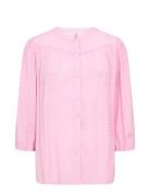Sc-Calypso Tops Blouses Long-sleeved Pink Soyaconcept