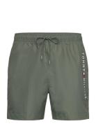 Medium Drawstring Badeshorts Green Tommy Hilfiger