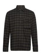 Scale Check Shirt Designers Shirts Casual Brown Belstaff