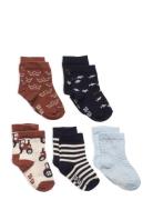 Socks W. Pattern Sokker Strømper Multi/patterned Minymo