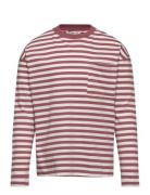Striped Long Sleeves T-Shirt Tops T-shirts Long-sleeved T-shirts Red M...