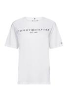 Crv Reg Corp Logo C-Nk Ss Tops T-shirts & Tops Short-sleeved White Tom...
