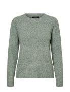 Vmdoffy Ls O-Neck Blouse Ga Noos Tops Knitwear Jumpers Green Vero Moda