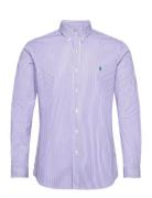 50/1 Bistrch Poplin-Slbdppcs Tops Shirts Casual Purple Polo Ralph Laur...