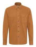Style Clemens Herringb Dye Tops Shirts Casual Orange MUSTANG