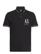 Polo Tops Polos Short-sleeved Black Armani Exchange