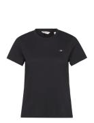 Reg Shield Ss T-Shirt Tops T-shirts & Tops Short-sleeved Black GANT