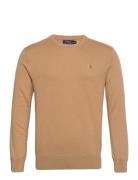 Cotton-Cashmere Crewneck Sweater Tops Knitwear Round Necks Brown Polo ...