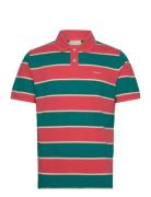 Stripe Pique Ss Polo Tops Polos Short-sleeved Red GANT