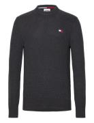 Tjm Reg Tonal Xs Badge Sweater Tops Knitwear Round Necks Black Tommy J...