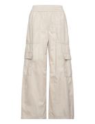 Trousers Cilla Cargo Bottoms Trousers Wide Leg Cream Lindex
