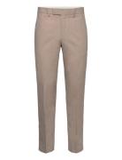 Slhreg-Smith Seersucker Trs Bottoms Trousers Formal Beige Selected Hom...