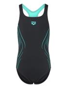 G Reflecting Swimsuit Swim Pro Back Black-Water Badedrakt Badetøy Blac...