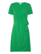 Vinayeli S/S Knee Wrap Dress/Su - Noos Knelang Kjole Green Vila