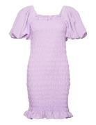 Rikko Solid Dress Knelang Kjole Purple A-View