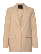 Vmcarmen Ls Loose Blazer Noos Blazers Single Breasted Blazers Beige Ve...