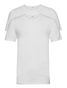 Dovre T-Shirt 2-Pack Gots Tops T-shirts Short-sleeved White Dovre