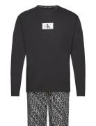 L/S Pant Set Pyjamas Black Calvin Klein