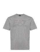 T-Shirt Tops T-shirts Short-sleeved Grey EA7