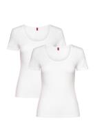 Twin T-Shirt Rn Tops T-shirts Short-sleeved White HUGO