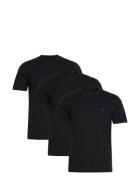 Brace Ss Crew 3 Pk Tops T-shirts Short-sleeved Black AllSaints