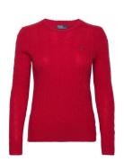 Cable-Knit Wool-Cashmere Sweater Tops Knitwear Jumpers Red Polo Ralph ...