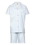 Pajama Shirt And Shorts Pyjamas Sett Blue Lindex